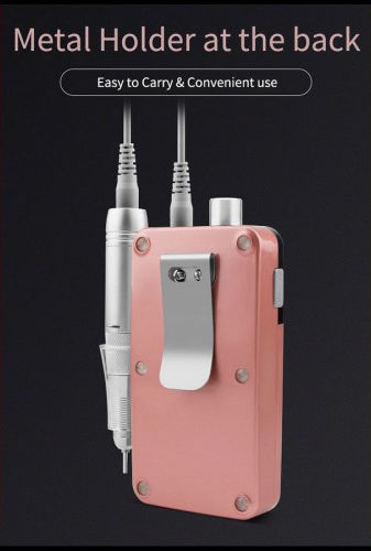T810 Τροχός Νυχιών Μπαταρίας 65W Ροζ με 35000 Στροφές ανά Λεπτό