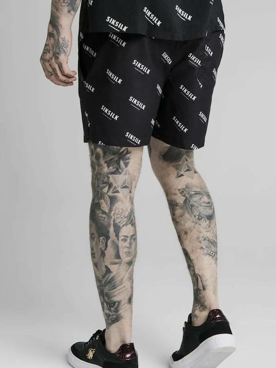 Sik Silk Men's Swimwear Shorts Black with Patterns