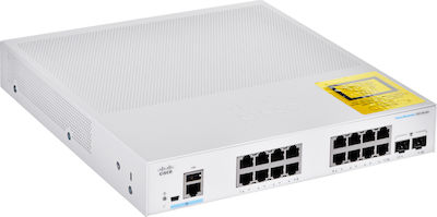 Cisco CBS250-16T-2G Verwaltet L2 / L3 Switch mit 16 Ports Gigabit (1Gbps) Ethernet