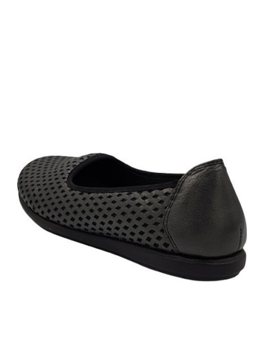 Catty Leder Damen Mokassins in Schwarz Farbe