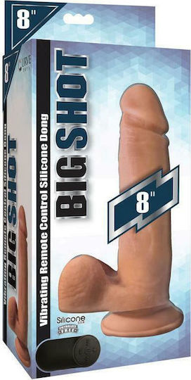 Curve Toys Realistic Vibrator with Remote Control 21.5cm Skin