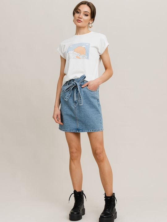 Daniella Denim Mini Skirt Blue
