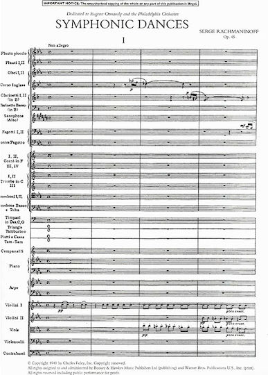 Boosey & Hawkes Rachmaninoff - Symphonic Dances Etudes Tableaux Vocalise [Full Score] für Orchester
