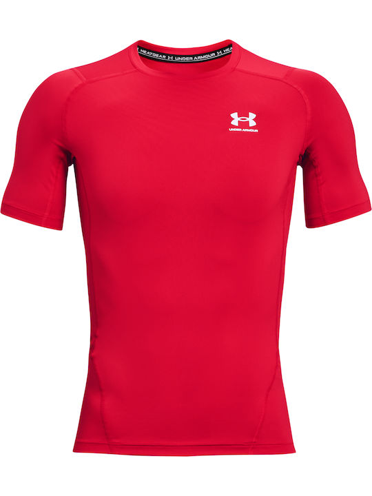 Under Armour Bluza termica pentru barbati cu maneci scurte Rosu
