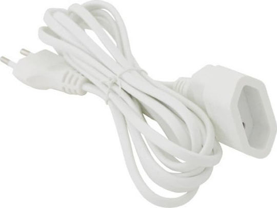 KAL Electronics Cablu de prelungire cu role cu lungimea de 5m Diametru 3 x 0,75mm² Albă