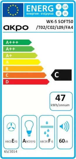 Akpo WK-5 Soft 50 Kamin-Dunstabzug 50cm Weiß