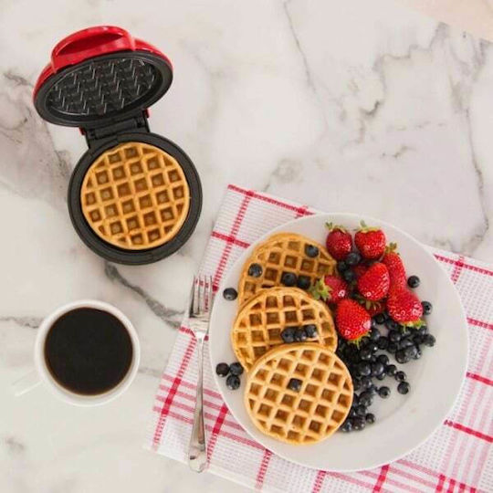 Mini Waffle Maker Βαφλιέρα για Στρογγυλές Βάφλες 350W