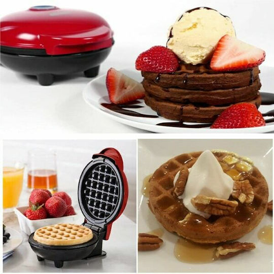 Mini Waffle Maker Βαφλιέρα για Στρογγυλές Βάφλες 350W