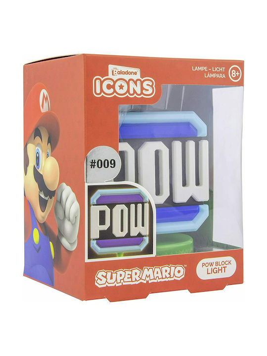 Paladone Детско Декоративно Осветление Super Mario Pow Block Многоцветен