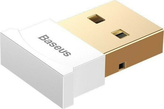 Baseus USB Bluetooth 4.0 Adaptor cu Raza de Acțiune 10m Alb (CCALL-BT02)