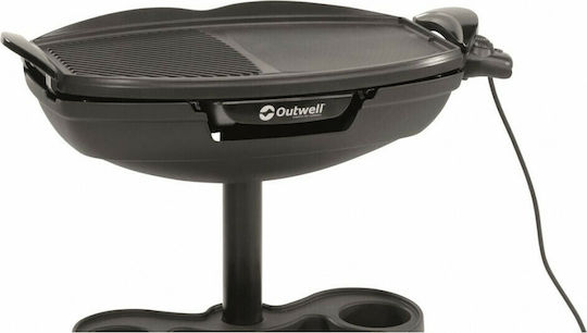 Outwell Darby Grill Επιτραπέζια Ηλεκτρική Ψησταριά Αλουμινίου Αυλακωτής Πλάκας 2000W με Καπάκι και Ρυθμιζόμενο Θερμοστάστη 65x39εκ.