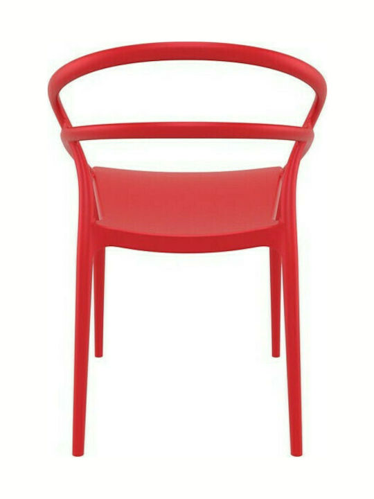 Outdoor Chair Polypropylene Pia Red 54x56x82cm