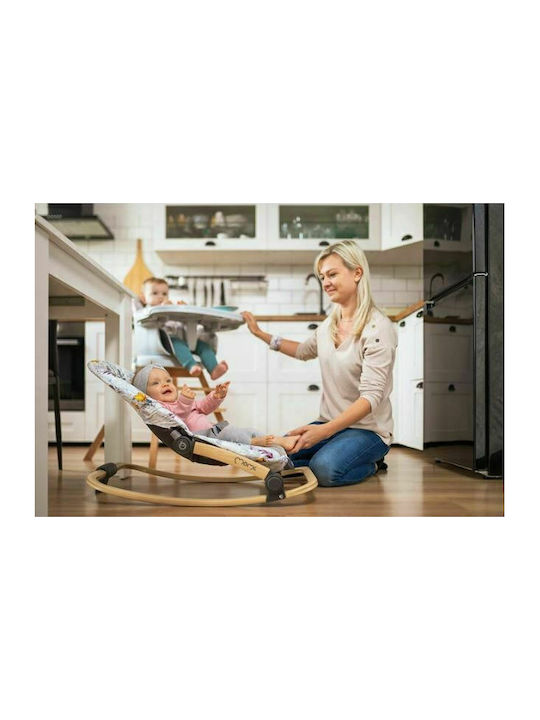 Momi Electric Baby Relax Lumiwood with Music and Vibration Navy Blue for Child up to 9kg
