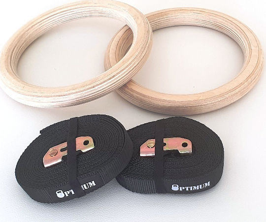 Optimum GR101 Κρίκοι Γυμναστικής με Διάμετρο 23cm