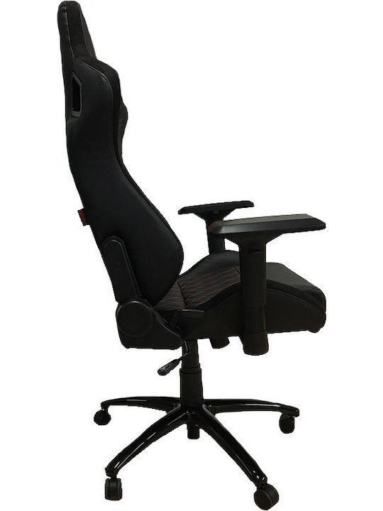 Carner 0017168 Καρέκλα Gaming Δερματίνης με Ρυθμιζόμενα Μπράτσα Μαύρη