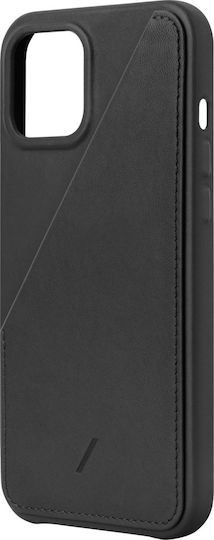 Native Union Card Back Cover Δερμάτινο με Υποδοχή για Κάρτες Μαύρο (iPhone 12 Pro Max)
