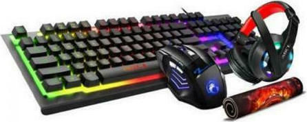 iMice GK-470 Gaming Keyboard Set with RGB lighting & Mouse (English US)