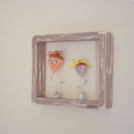 Kapadakis Wood Art Τοίχου Πρόσωπα 24x5x20cm