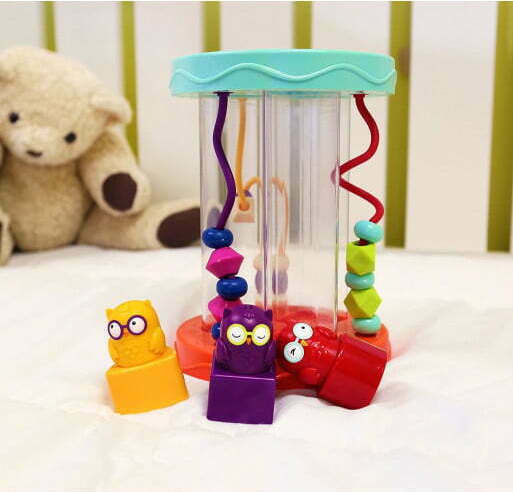 B.Toys Maze Sorting Toy with 3 Owls with Sounds for 10++ Months