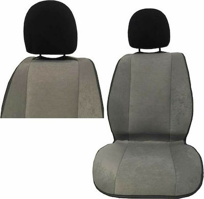 Auto Gs Alcantara Seat Covers Set 2pcs Super Fresh Gray