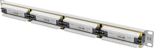 Lanberg Patch Panel for Rack 1U 19" with 24 cat6 Ports Gray