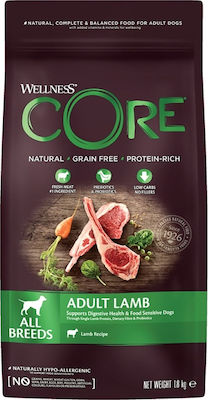 Wellness Core Adult Lamb 1.8kg Hrană Uscată fără Cereale pentru Câini Adulți cu Miel