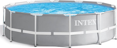 Intex Prism Metal Frame Swimming Pool with Metallic Frame & Filter Pump 427x107x107cm