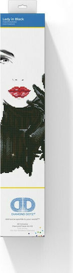 Diamond Dotz Segeltuch Diamond Painting Kit Diamond Painting Dame in Schwarz 42x52 cm. DD10.022