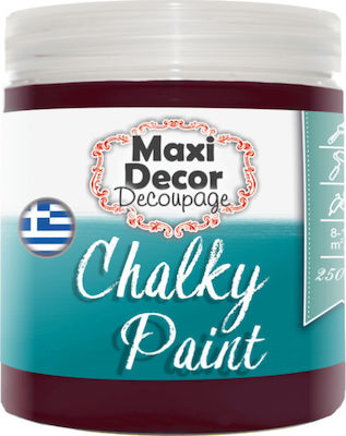 Maxi Decor Chalky Paint Vopsea cu Creta 515 Roșu Maro 100ml