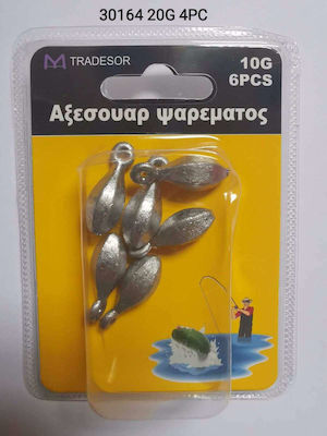 Tradesor Greutate Sinker Pescuit Plumb 20gr. Set 4buc