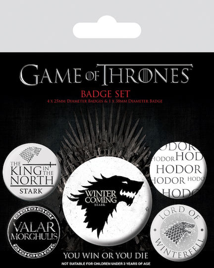 Pyramid International Конкарда Game of Thrones - Winter is Coming Игра на тронове 5бр Комплект от 5 броя игрални жетони BP80528
