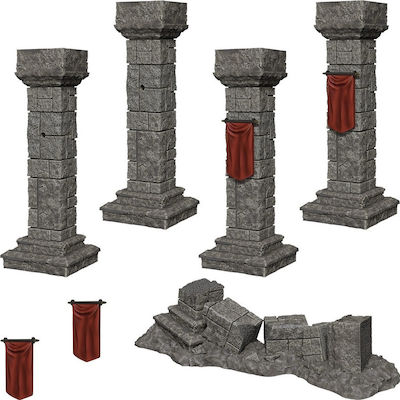 WizKids Dungeons & Dragons Pillars & Banners Unpainted Figures Unpainted Miniatures 90046