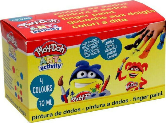 Hasbro Play-Doh Fingerfarben-Set Neon Fingerfarben 70ml 4Stück