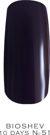 Bioshev Professional 10 Days Color Gel Effect Glossy Nail Polish Long Lasting Navy Blue 051 11ml