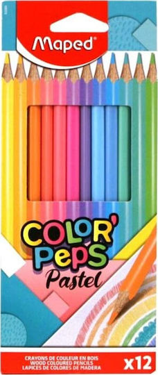 Maped Color' Peps Pastel Pencils Set 12pcs