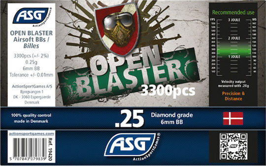 Asg Open Blaster 0.25g / 3300pcs 6.0mm