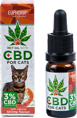 Euphoria CBD Oil 3% For Cats Cat Nutrition Supplement 10ml