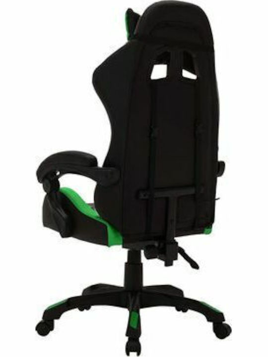 vidaXL 287999 Gaming Chair with Adjustable Armrests and RGB Lighting Green / Black
