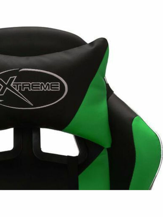 vidaXL 287999 Gaming Chair with Adjustable Armrests and RGB Lighting Green / Black