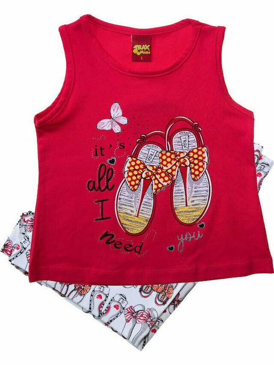 Trax Kids Set with Shorts Summer 2pcs Red