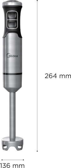 Midea Ραβδομπλέντερ με Ανοξείδωτη Ράβδο 1000W Μαύρο