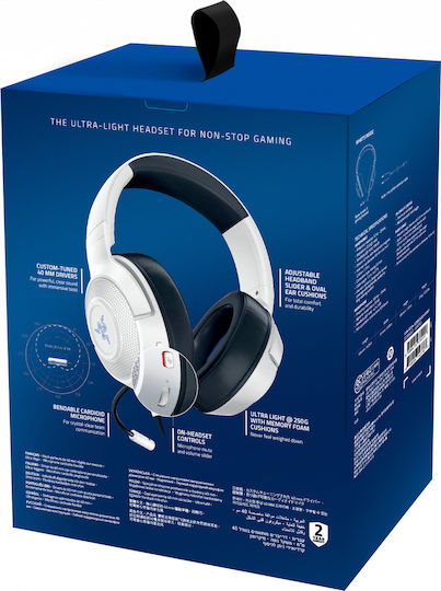 Razer Kraken X Over Ear Gaming Headset with Connection 3.5mm White