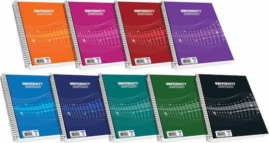 Skag Spiral Notebook Ruled A4 60 Sheets 2 Subjects University Abstract 1pcs (Μiscellaneous colours)