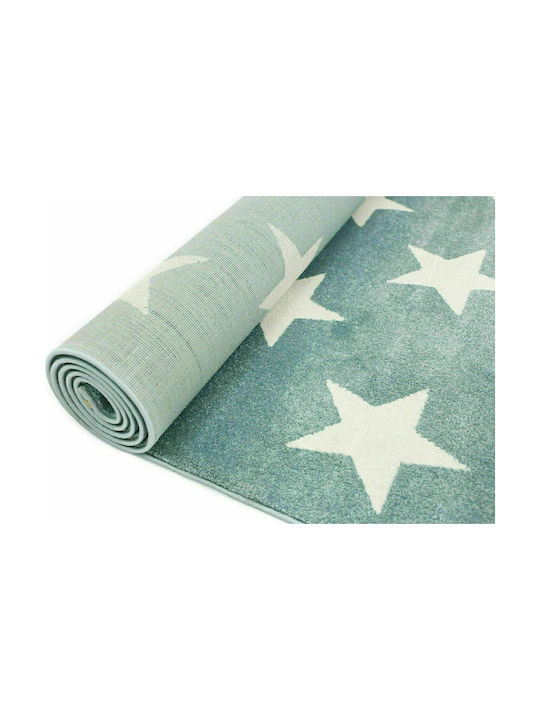 Alexander Carpets Breeze Stars Παιδικό Χαλί Αστέρια Πράσινο 133x190cm Πάχους 10mm
