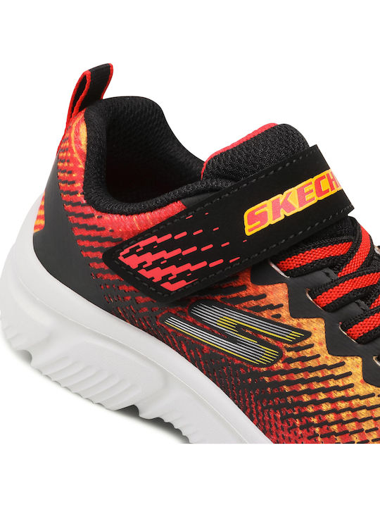 Norvo Kids Sports Shoes Running with Hoop & Loop Closure Orange