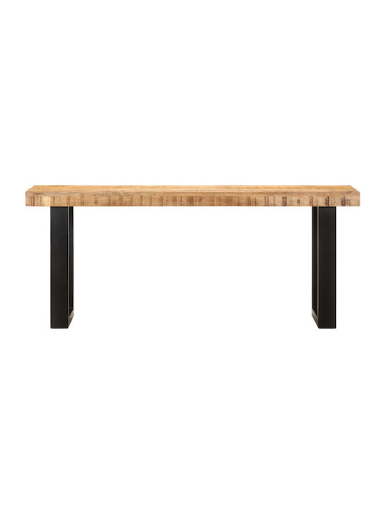 Dining Room Bench with Wooden Surface Brown 110x35x46cm