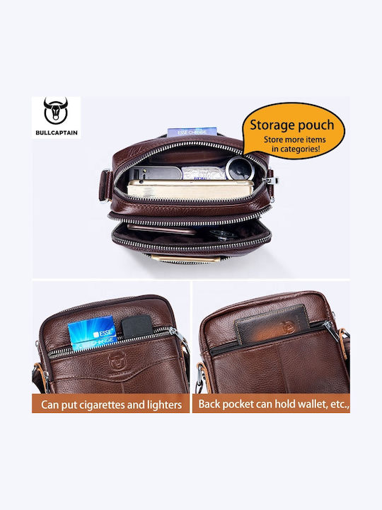 Leather Men's Bag Shoulder / Crossbody Brown