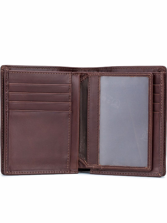 Leather Men's Wallet Classic with RFID Brown