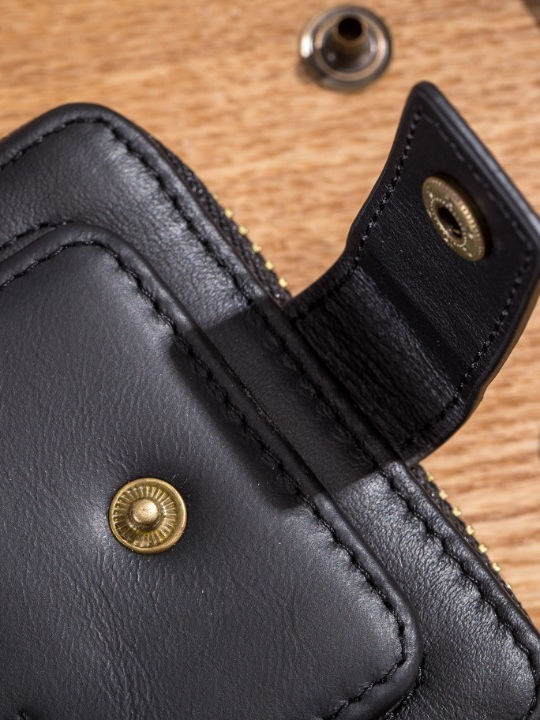 Leather Men's Wallet Classic with RFID Black
