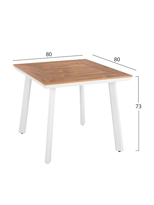 Garden & Outdoor Furniture Sets Dining Room Set 3 Pieces Natural - White